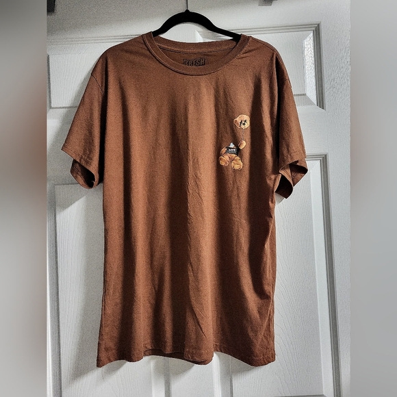 Fresh Laundry Brand Mens Brown Teddy Bear Graphic T-Shirt Size XL - Picture 4 of 4